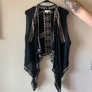 Black Aztec Vest